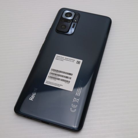 新品同様 SIMフリー Redmi Note 10 Pro オニキスグレー 白ロム