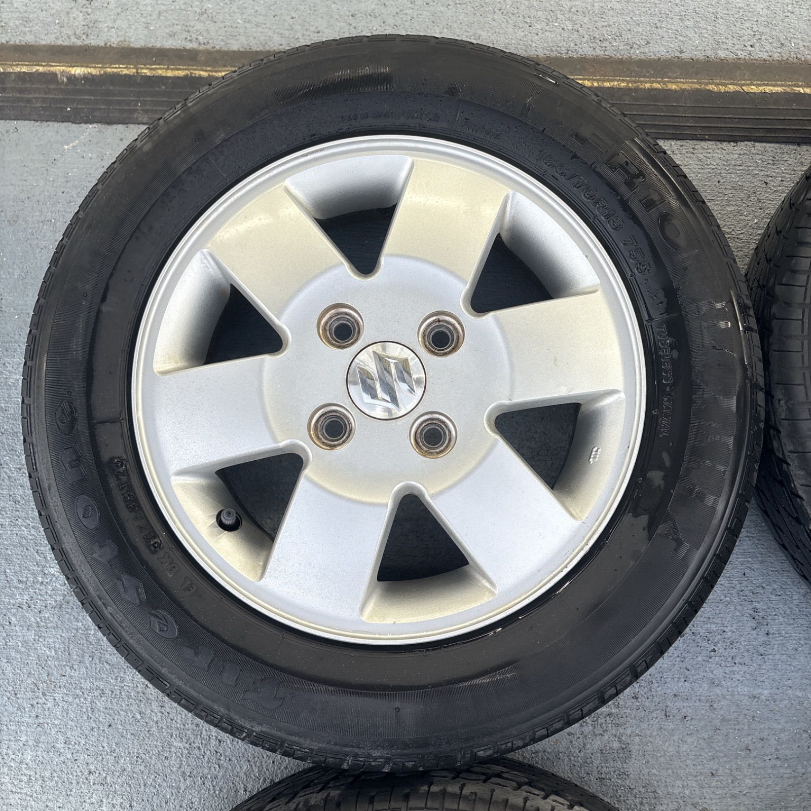 げ スズキ エブリィ 純正ホイールタイヤセット 155 70R13