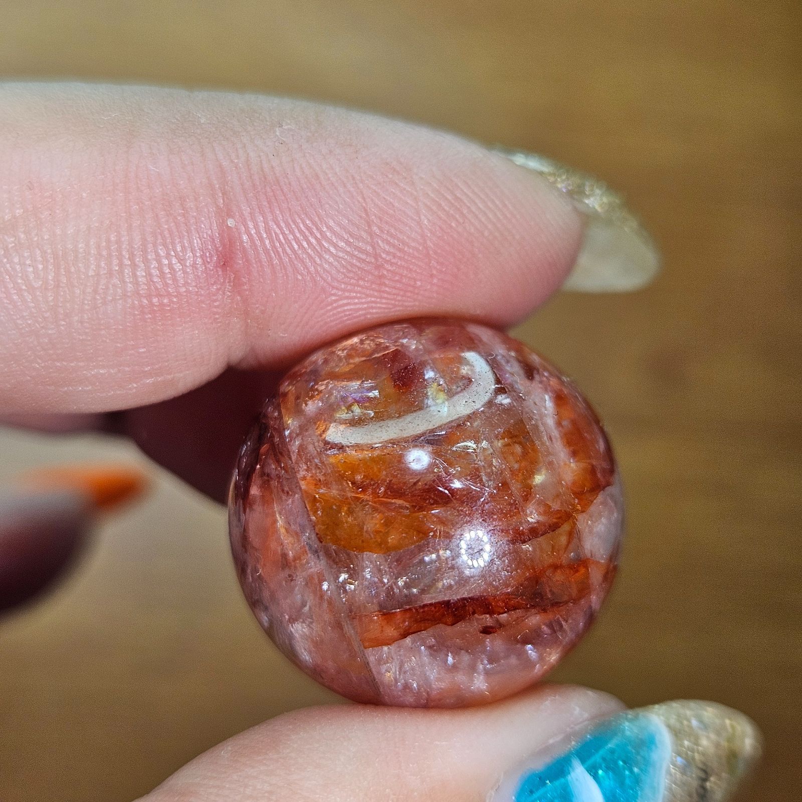 ファイヤークォーツ　ライモナイト　六芒星　スフィア　天然石 ファイヤークォーツスフィア Φ47mm | Mt.Sophia 天然石屋さん