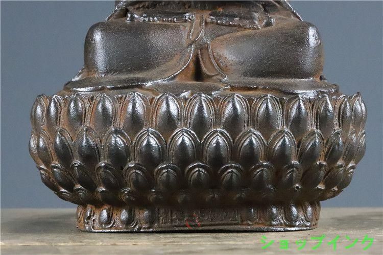 鉄器  鉄仏  二仏坐像  仏教美術  仏像   装飾品 現代工芸品美術品 置物 鉄器 鉄仏 仏像 蓮華坐観音菩薩仏像 阿弥佗仏 工芸品 置物