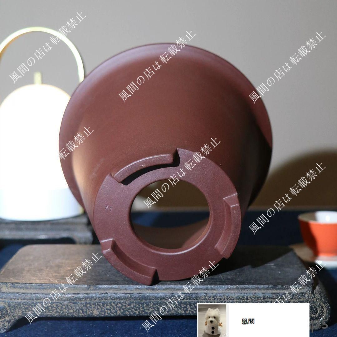 新品・未使用】笠たらい 宜興紫砂盆栽鉢 植木鉢 多肉植物鉢 小品