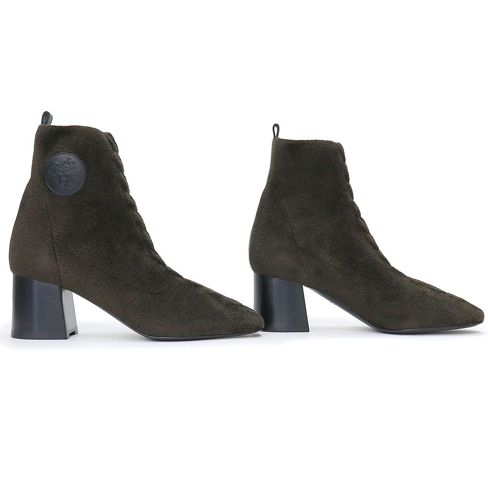 HERMES ブーツ ヴォルヴェール60 ショートブーツ ニット アンクル 黒色 HERMES エルメス ショートブーツ ヴォルヴェール 60 ウッド/ニット