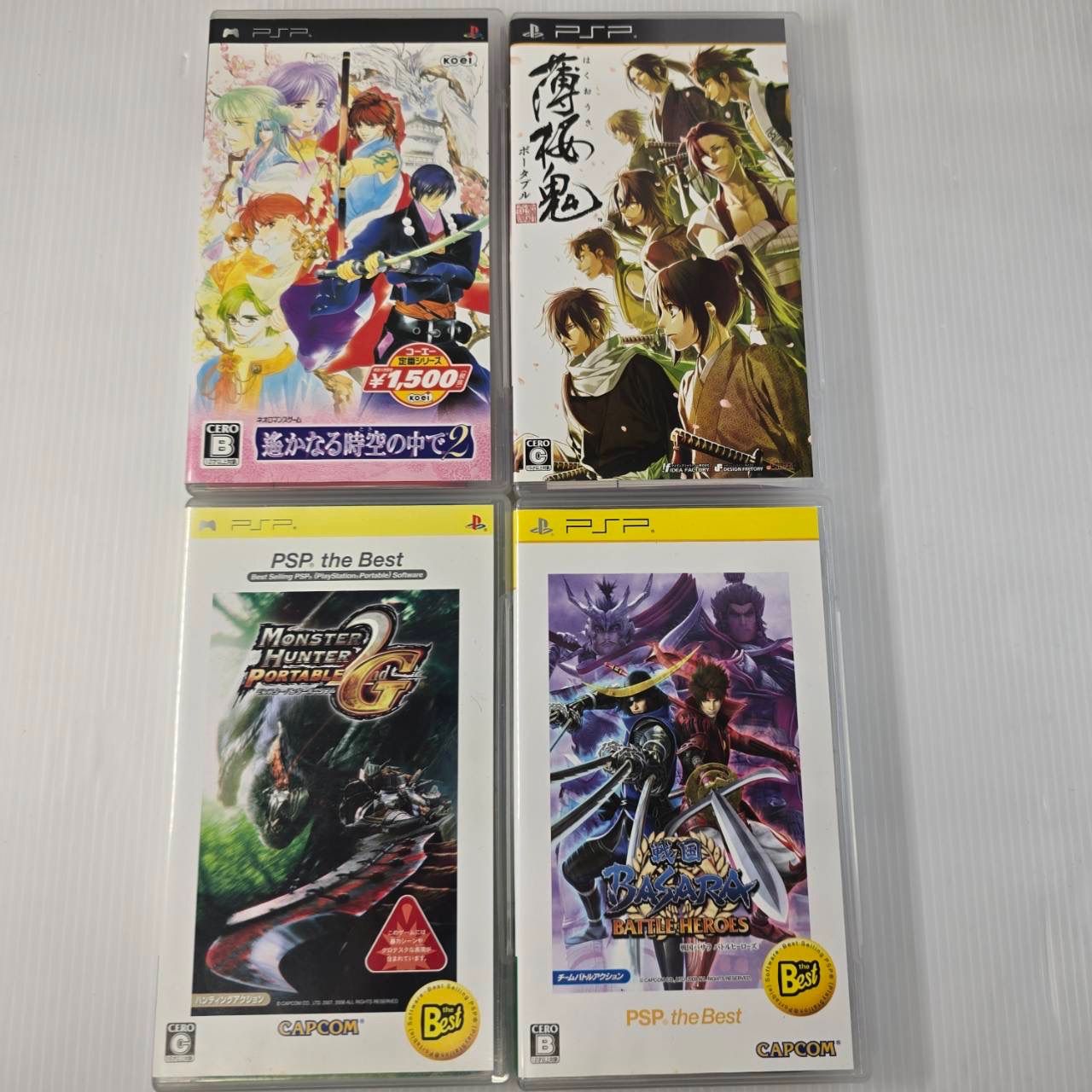 【PSP】戦国BASARA バトルヒーローズ PSP the Best 薄桜鬼　ポータブル モンスターハンター ポータブル 2ndG 遙かなる時空の中で2 まとめ売り まとめてセット ソフト