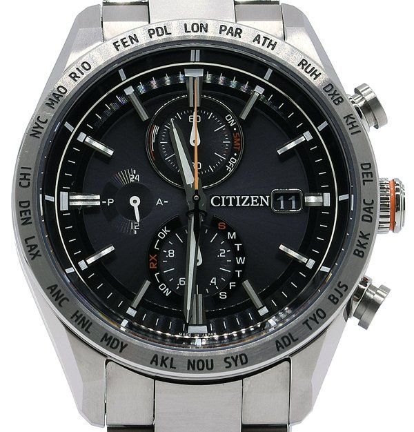 提示額結構ですよ美品 CITIZEN シチズン アテッサ AT8181-63E ソーラー電波時計