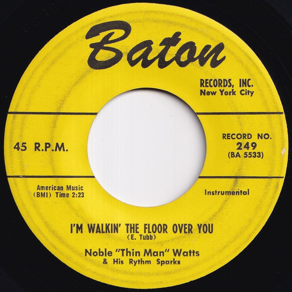 Noble Thin Man Watts Hard Times (The Slop) / Midnite Flight