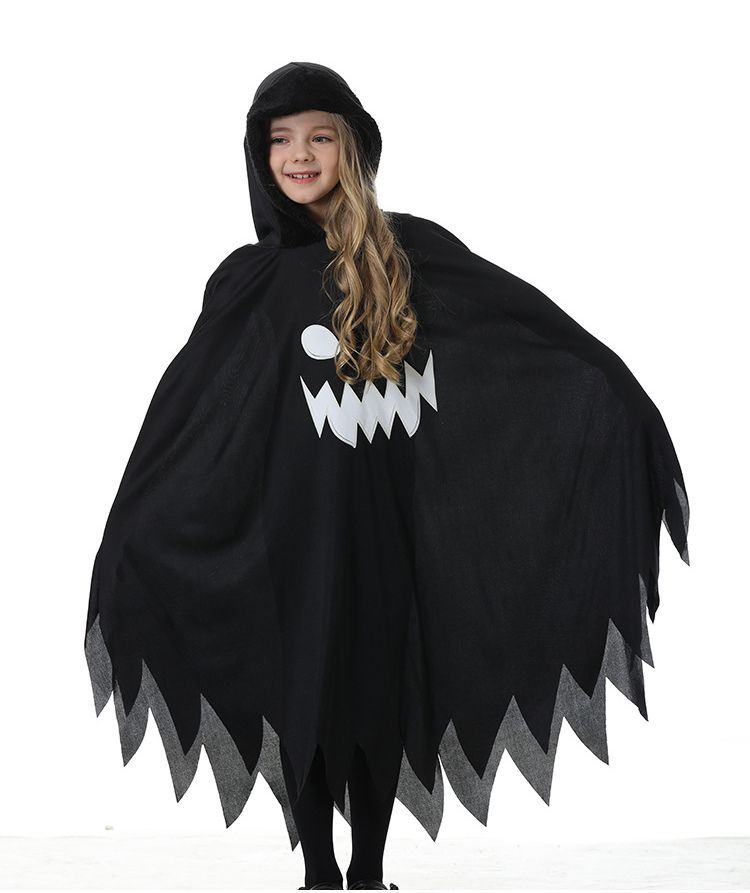 子ども フード付き おばけポンチョ ハロウィン 仮装 男の子 女の子 子ども フード付き おばけポンチョ Mサイズ ハロウィン 仮装