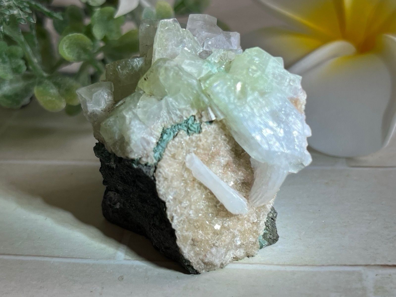 天使の水晶✨ レインボー 天使の水晶˚✧₊⁎ グリーンアポフィライト