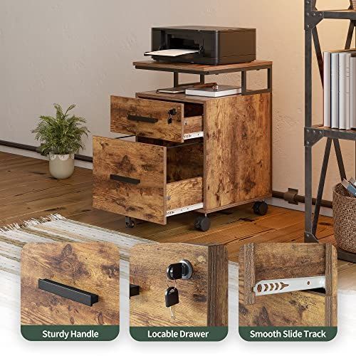 CubiCubi ファイルキャビネット A4 レターサイズ プリンター台 2段 WWW_NOITHATQUANGTHANH_NET