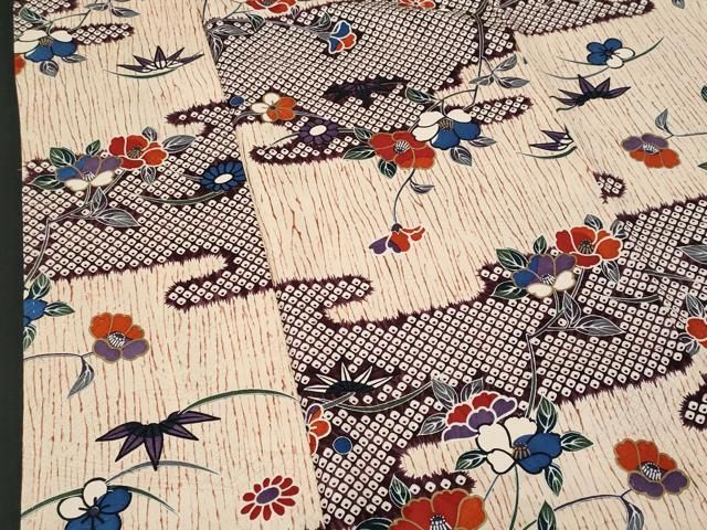 平和屋着物□上質な小紋 枝椿文 金彩 正絹 逸品 CAAV7678fb