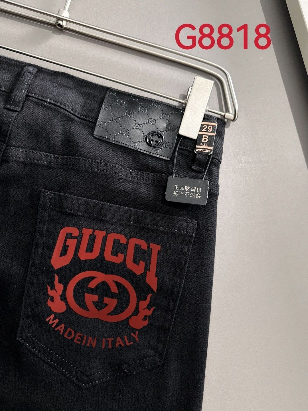 凄！！新品未使用■GUCCI ジーンズ 折り返し付き デニム パンツダークブルー | GUCCI公式