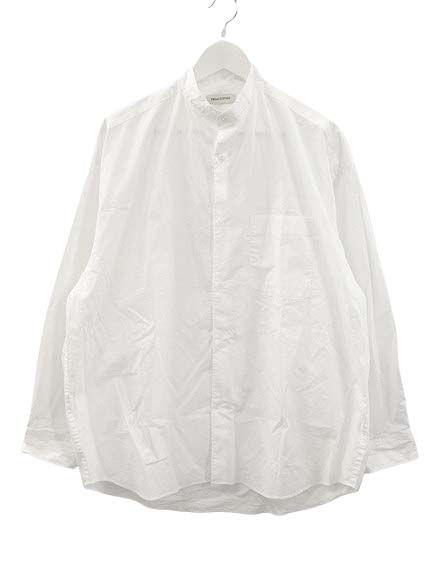 フリークスストア FREAKS STORE Relax Fit リラックスフィット バンドカラーシャツ M ホワイト 長袖 トップス