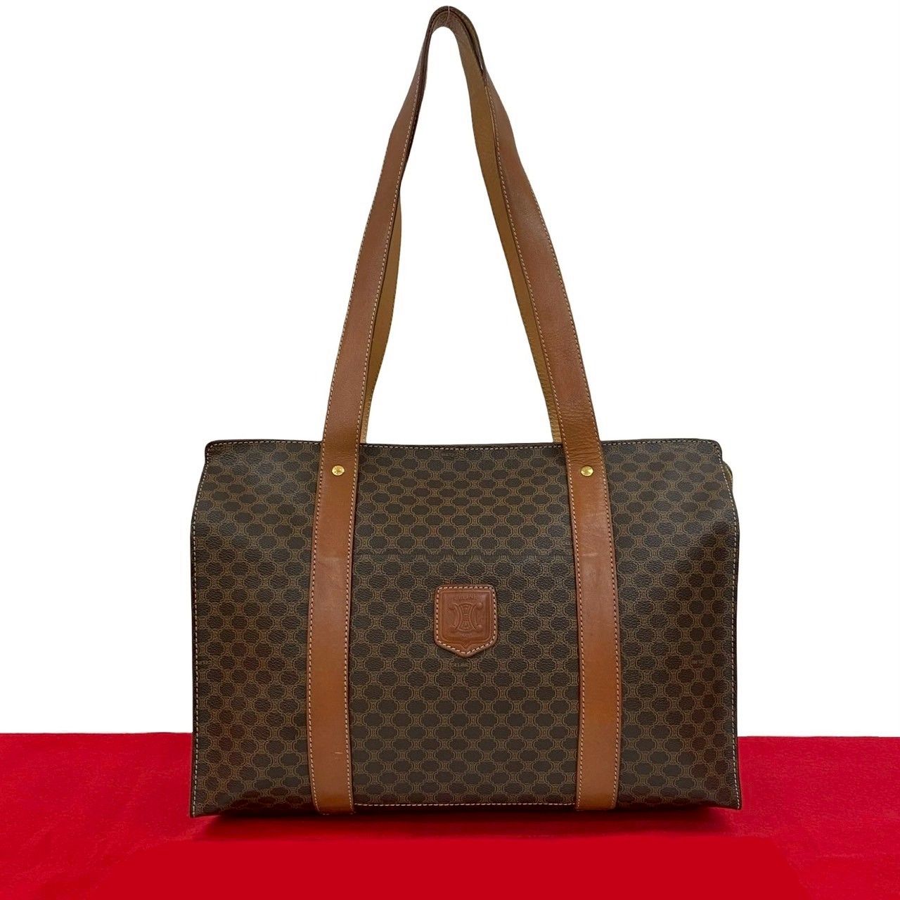 極 美品 CELINE セリーヌ ヴィンテージ マカダム ブラゾン トリオンフ 