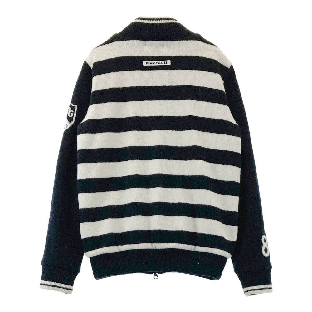 PEARLY GATES ジップアップ ニットジャケット 黒　裏地付 Pearly gates パーリーゲイツ 裏地付き ニット ジャケット ゴルフ