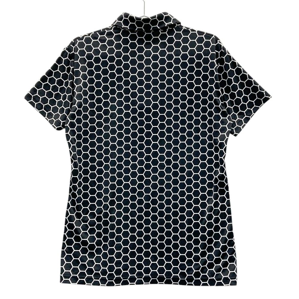 サイズ M DESCENTE GOLF デサントゴルフ 半袖ポロシャツ ハニカム柄 ブラック系 240101532579 ゴルフウェア メンズ ストスト