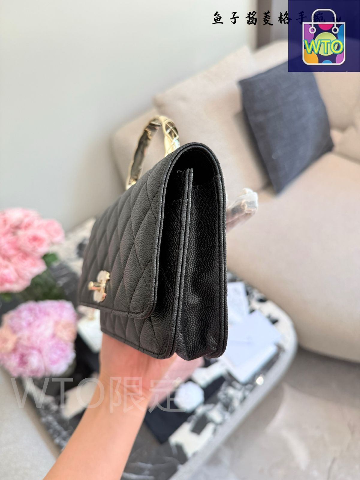 今日特価】Chanel シャネル ハンドル付きWOC ココクラッシュ風