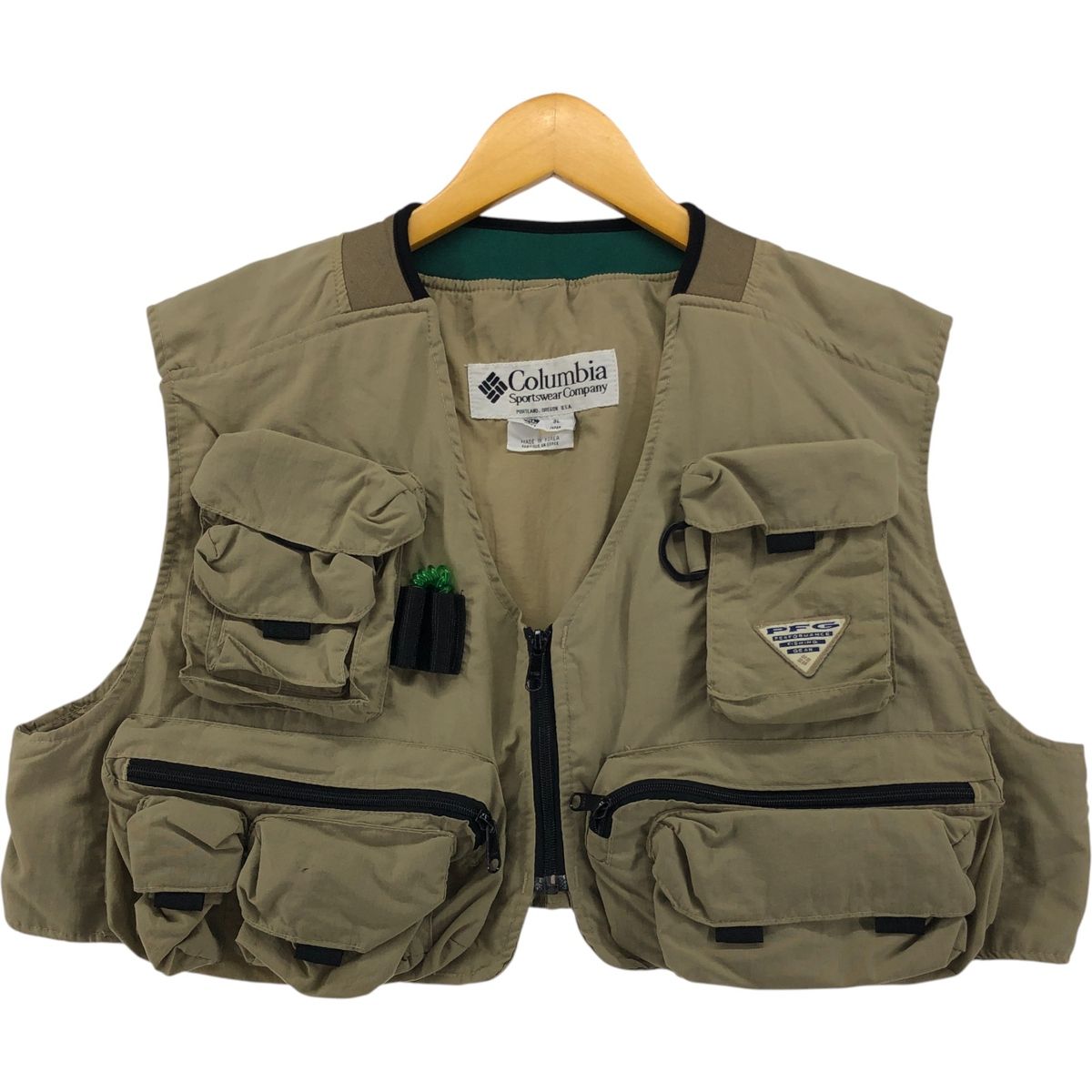 ヴィンテージ Columbia PFG アウトドア 釣り フィッシングベスト sizeS/コロンビア　0704