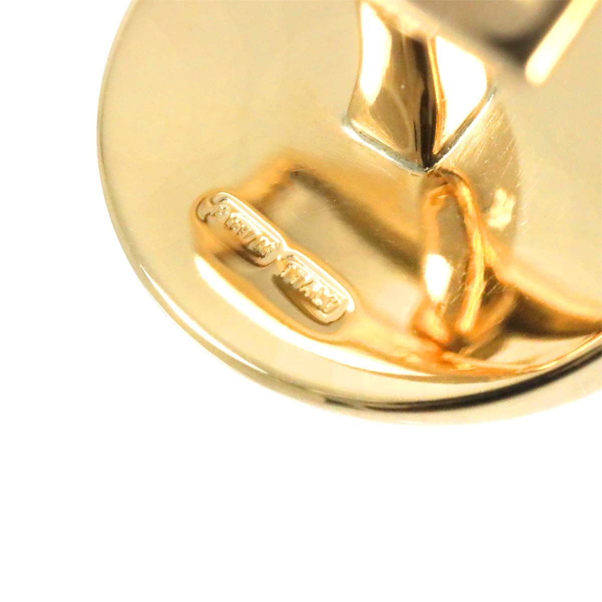 ブルガリ BVLGAI ダブル ロゴ ダイヤ カフス K18 イエローゴールド