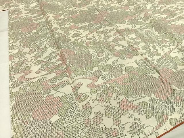 平和屋着物□上質な紬 草花文 正絹 逸品 未使用 AAAZ2949mf