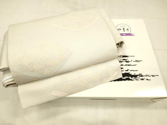 平和屋着物 夏物 ワンタッチつけ帯 花菱文 やまと誂製 共 き 正絹 DAAX0213cm