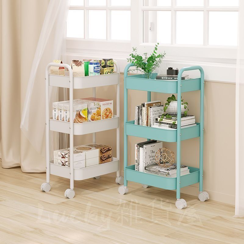 新品・未使用】キャスター付き 3段ワゴン キッチン収納 スチール