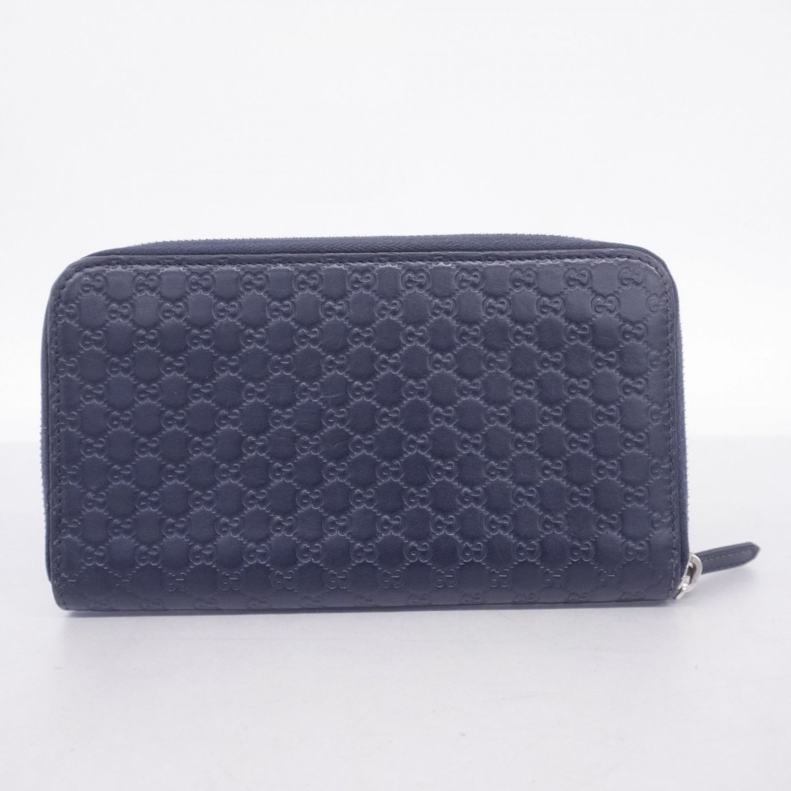 極美品✨グッチ 長財布 マイクロシマ GG柄 ロゴプレート レザー ブルー 美品】グッチ GUCCI 長財布 マイクロ アウトレットモデル 544473