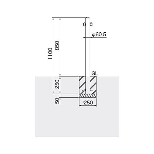 限定入荷中。 Teikin 帝金 バリカー ピラー型 スチール製 黄色 両側フック付 52-A