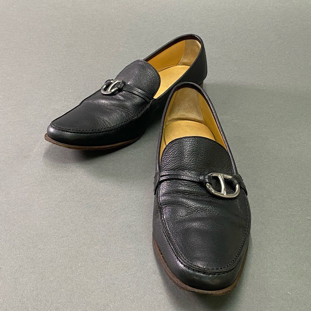 4e10 HERMES エルメス シェーヌダンクル ビジネスシューズ 42 ブラック  