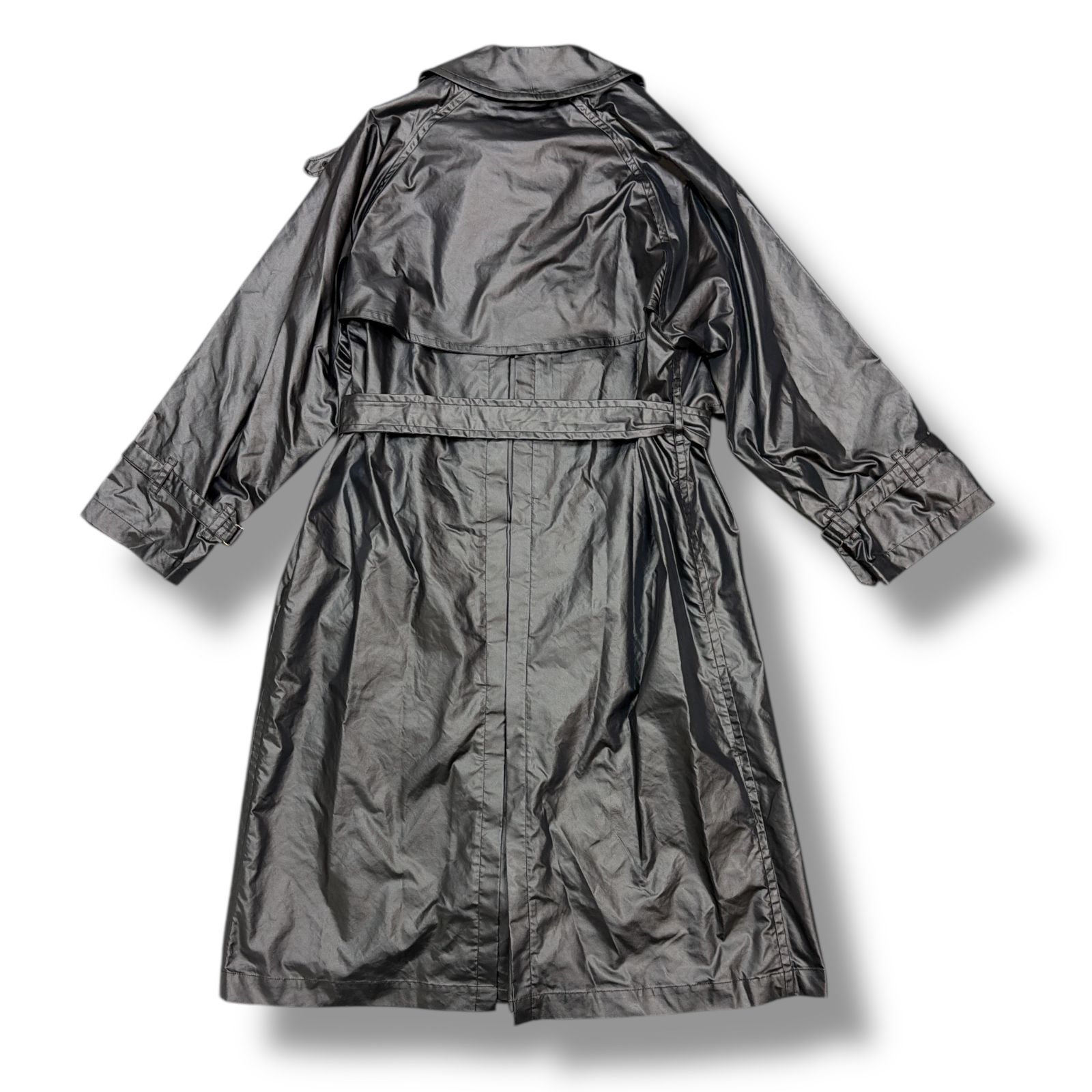 参考上代90200円 ♥品 YOKE 24AW LEATHER-LIKE TRENCH COAT レザーライクトレンチコート ヨーク YK24FW0760C ブラック 1 99242A5 WWW_NOITHATQUANGTHANH_NET