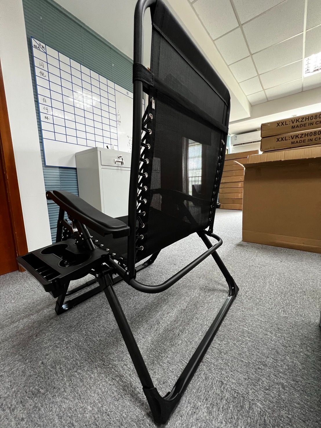 アウトドアチェア　サウナチェア　リクライニングチェア 折りたたみ ガーデン チェア リクライニング ドリンクホルダー