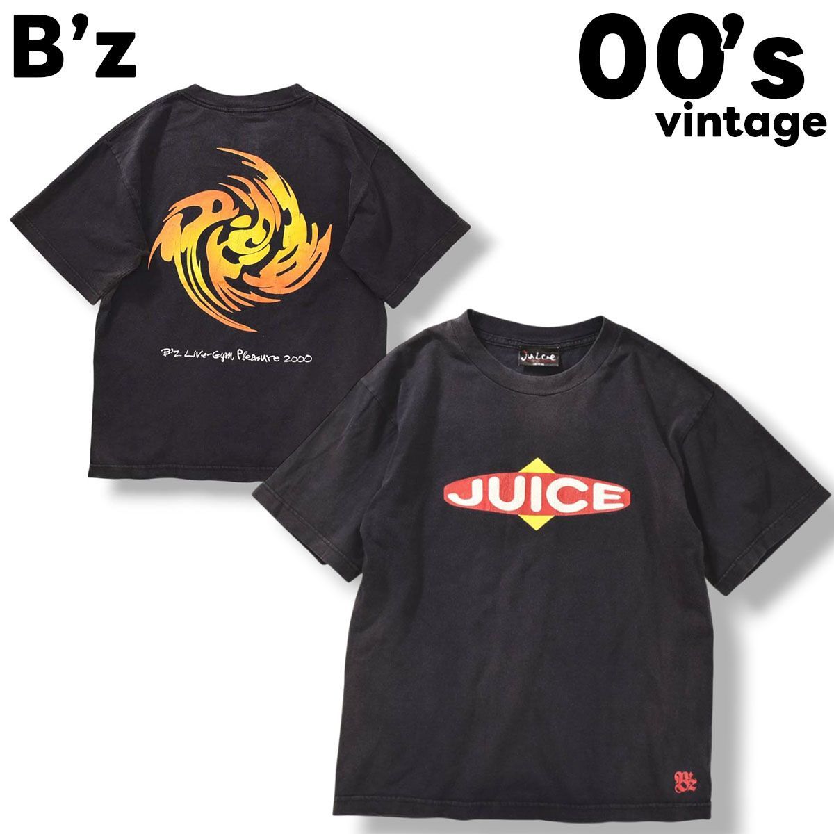 B'z LIVE-GYM 2000 Juice Crew Tシャツ 入手困難】 00s ヴィンテージ ビーズ B'z 『 ジュース JUICE