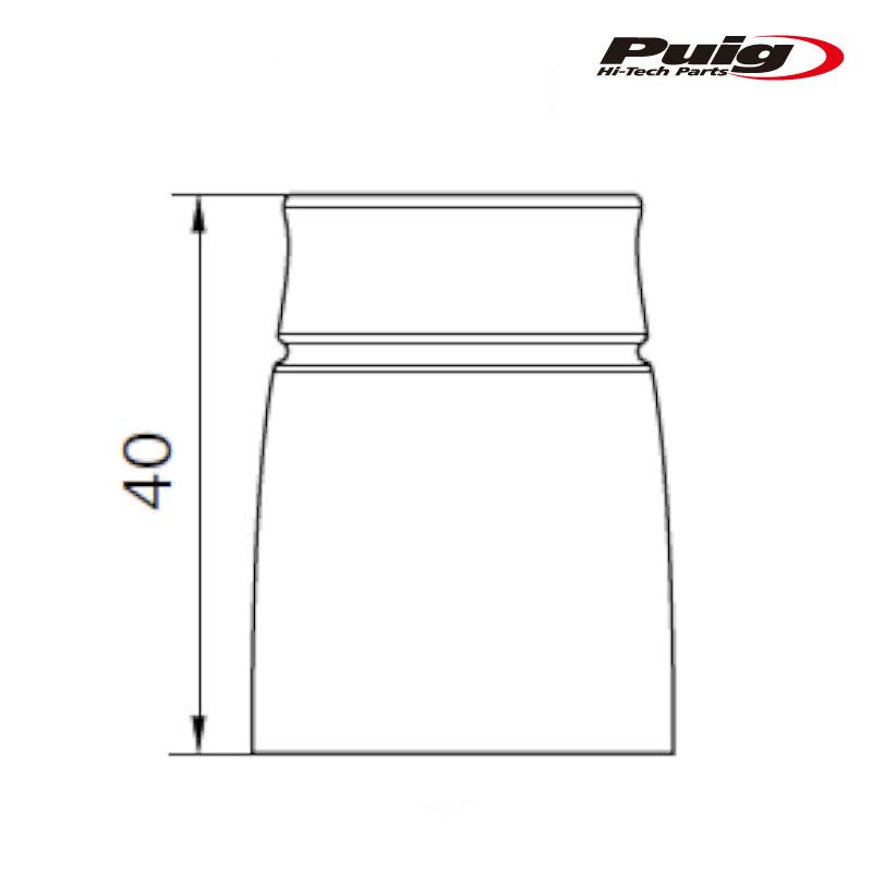 Puig 21009O SHORT BAR ENDS WEIGHTS WITH RIM [GOLD] HONDA CB1000R