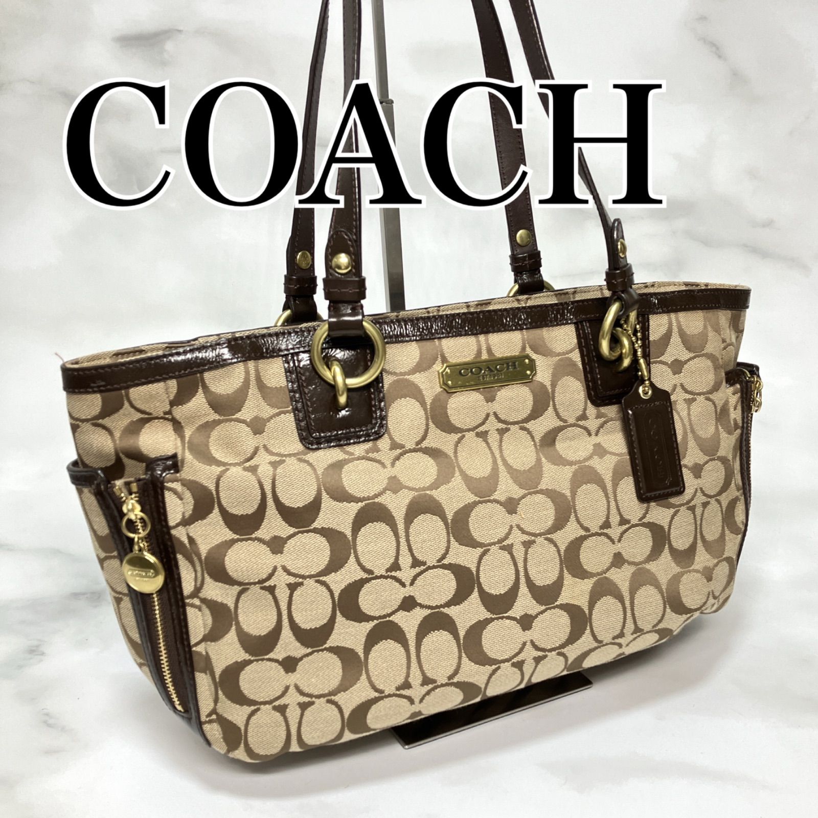 美品】COACH コーチ バッグ ハンドバッグ トートバッグ 肩掛け 