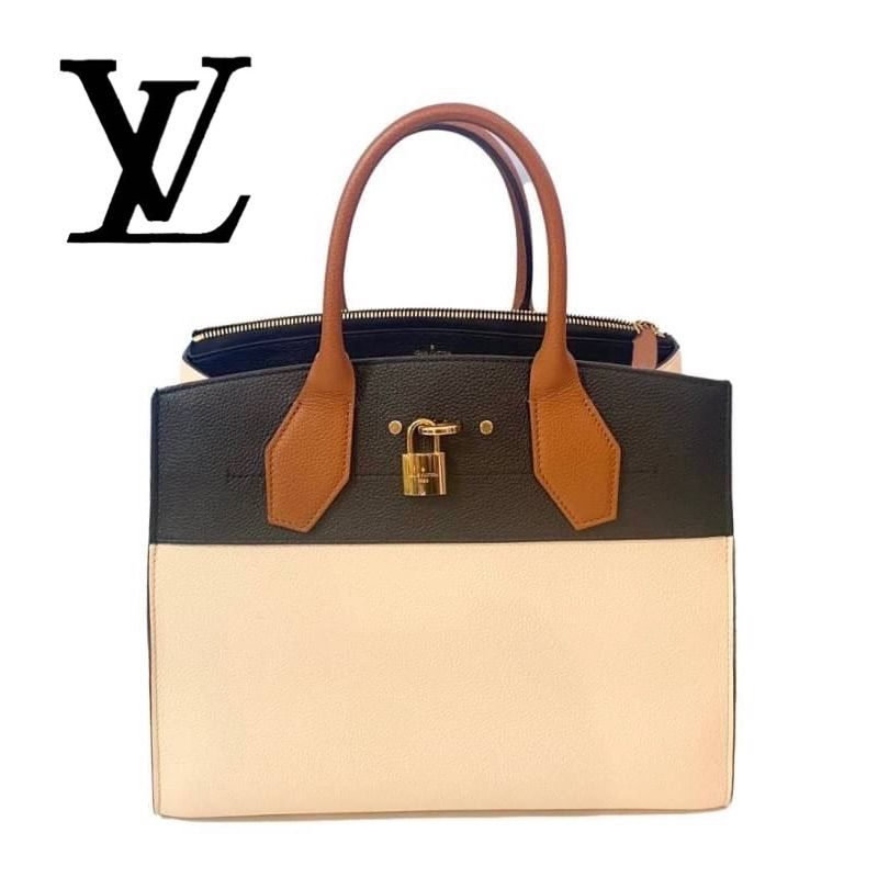 【中古品】 イベント中LOUIS VUITTON ルイヴィトン バッグ シティスティーマMM  M53755 ベージュ/ブラック/ブラウン ルイ・ヴィトン