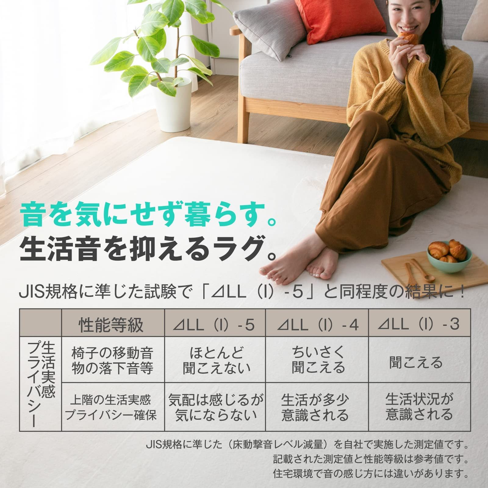 Colorsroom カーペット ラグ 厚25 mm 200 250 cm 約3畳 クッションラグ 防音 厚手 撥水加工 防ダニ 抗菌 防臭 低ホルム もちもち ふわっと手触り ホットカーペット対応 低反発と同じ厚み ラグマット こたつ敷きマット リピング