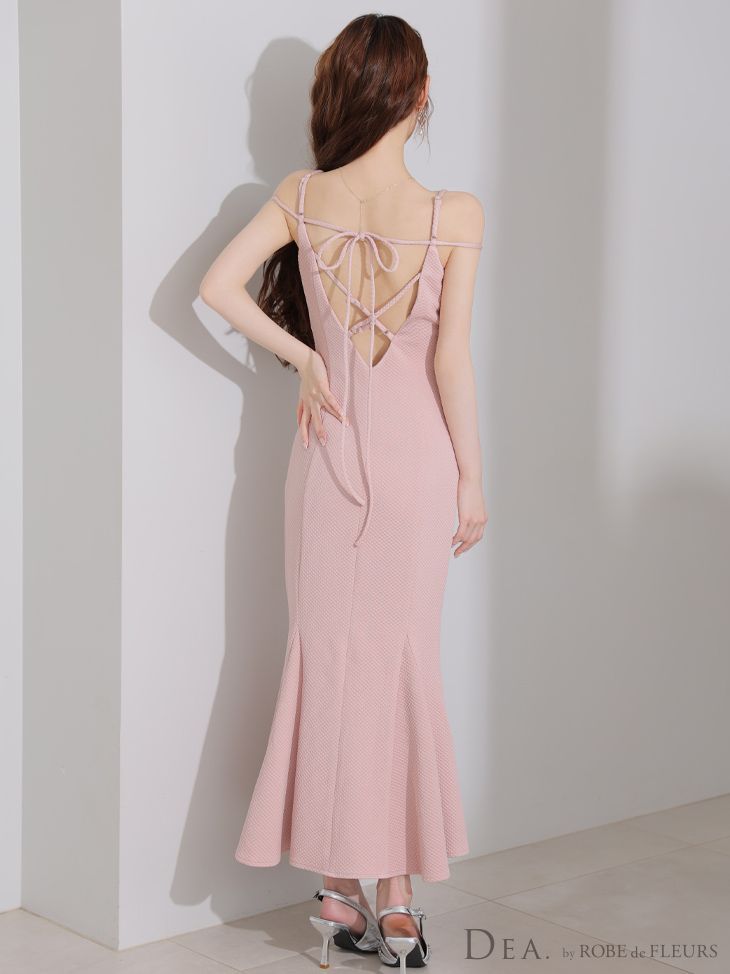 グレー DE4215 DEA. ディア デコルテライン ストレッチ キルティング マーメイド ワンピース ミモレ丈 マキシ丈 ミディアムドレス キャバドレス ロングドレス MAAHADDERANG_COM