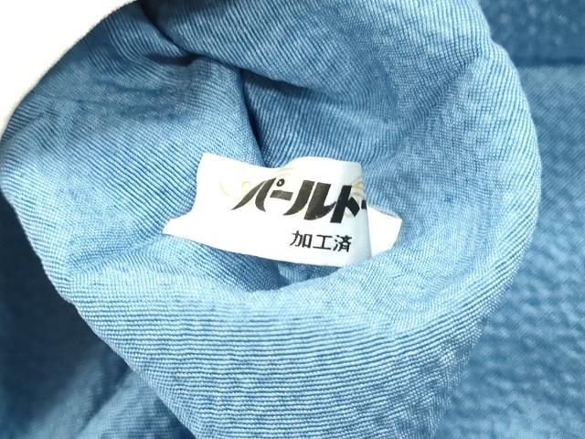 平和屋着物○塩瀬 九寸名古屋帯 絞り 型染め 扇面花間道 象牙色 正絹