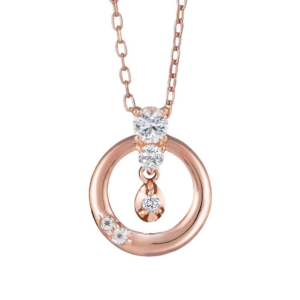 新着商品 ダイヤモンド サークル ペンダント ピンクゴールド ネックレス PINKY-DIANNE ギフト 特別ケース ピンキー-ダイアン DPCPD80607