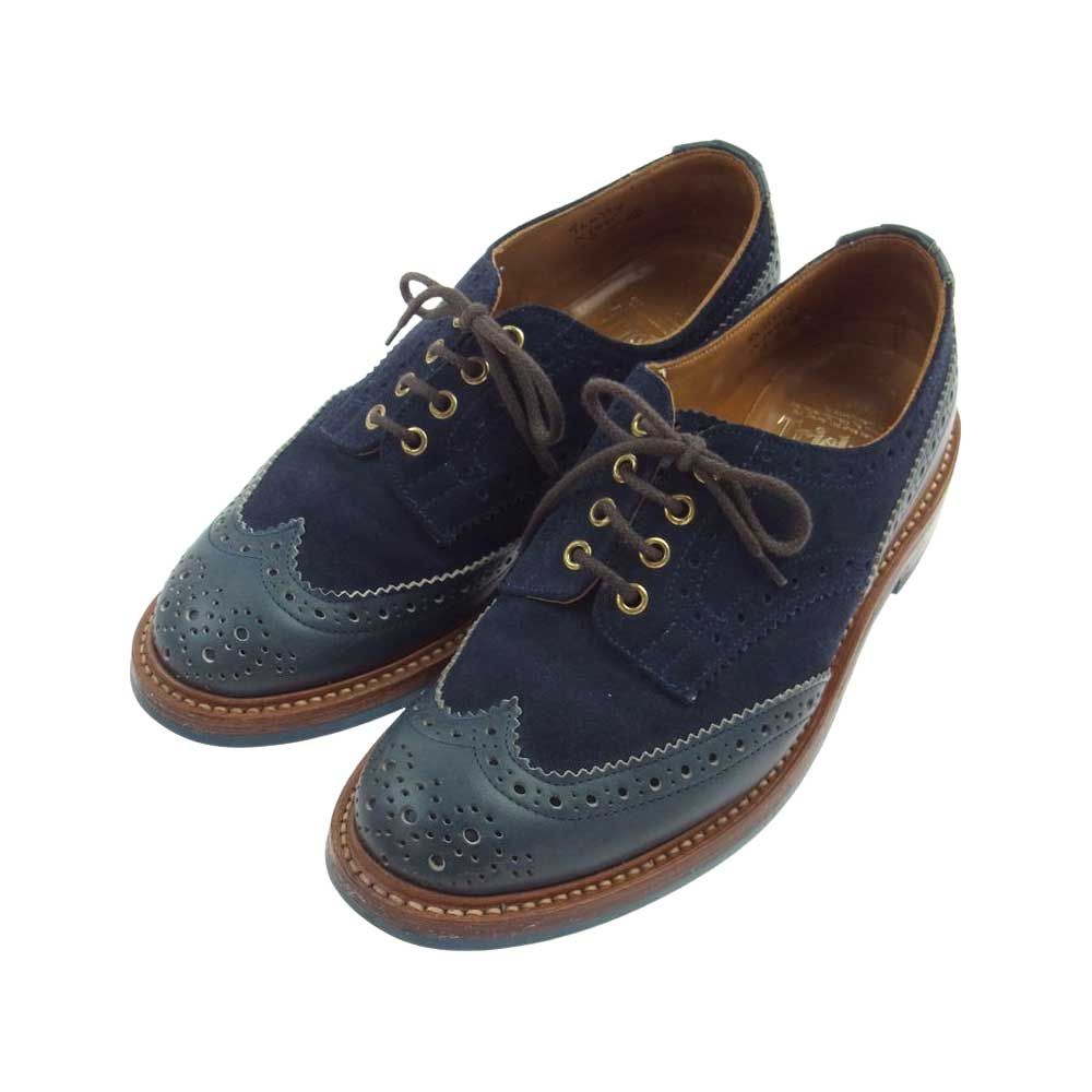Tricker's トリッカーズ その他靴 M5095 GRAND GLOBAL別注 スエードコンビ ウイングチップ シューズ コマンドソール  UK9【中古】 Tricker's トリッカーズ その他靴 M5095 GRAND GLOBAL別注 スエード