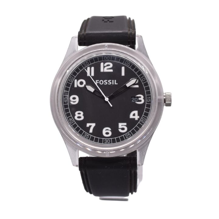 FOSSIL フォッシル 腕時計 JR1296 ブラックレザーウォッチ メンズ