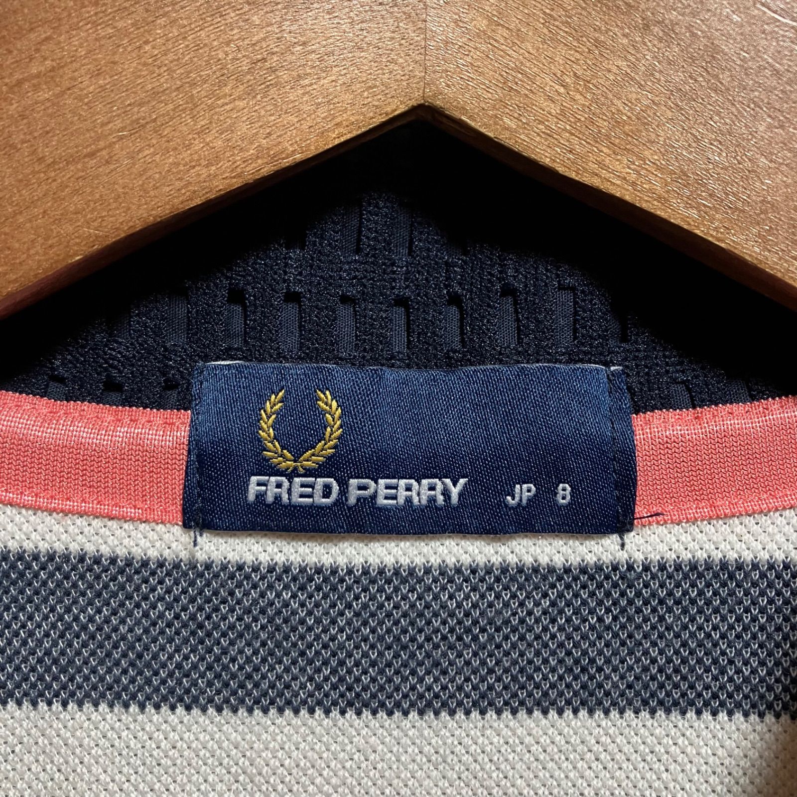 FRED PERRY ワンピース ロゴ刺繍 ボーダー フレッドペリー 半袖 FRED PERRY フレッドペリー ボーダー ポロ ワンピース 半袖 ひざ