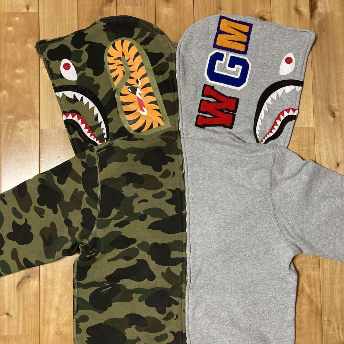 表記XSA BATHING APE エイプ 迷彩 カモフラ プルオーバー パーカー