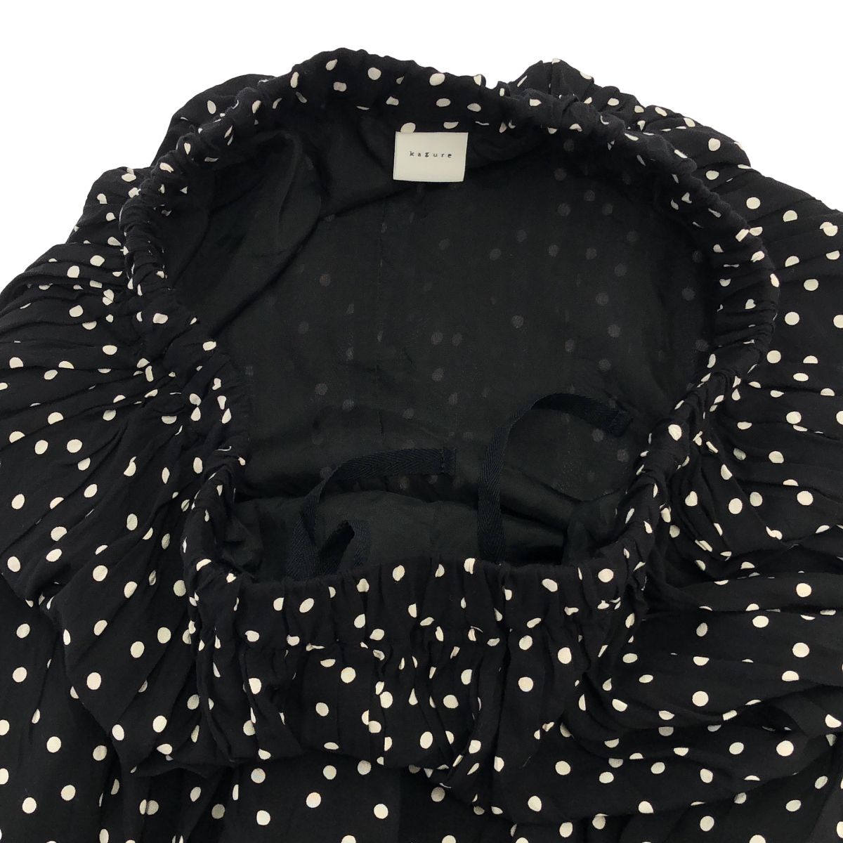 かぐれ kagure ドットギャザースカート かぐれ kagure コットンシルク