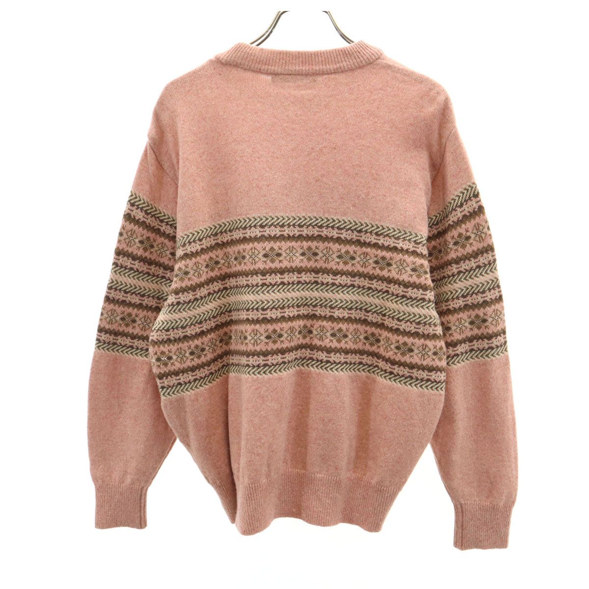 Christian Dior SPORTS クリスチャンディオールスポーツ 90s オールド ノルディック柄 長袖 セーター L ピンク ニット レディース Christian Dior SPORTS クリスチャンディオールスポーツ 90s オールド