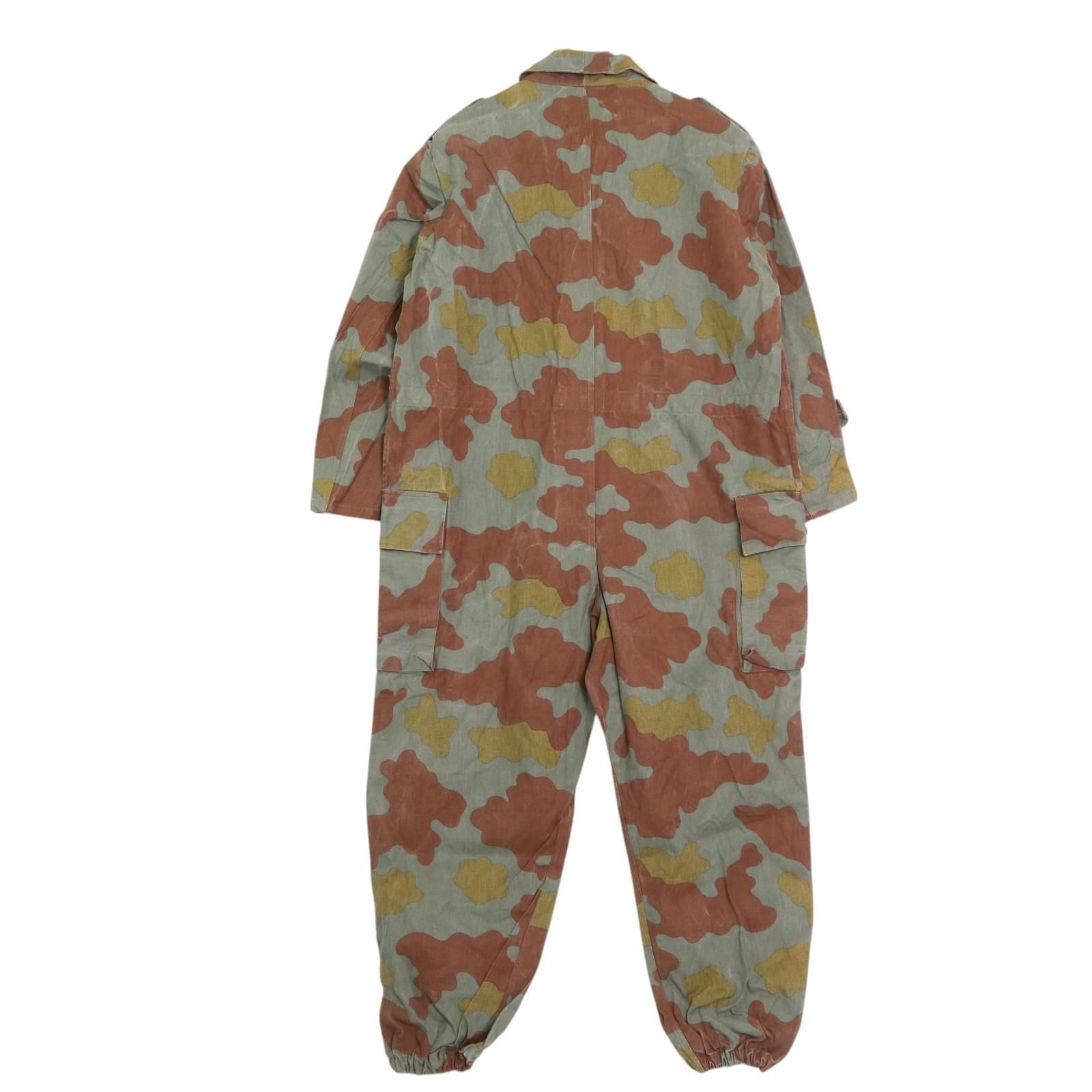 80年代 イタリア軍 サンマルコカモ ジャンプスーツ オールインワン ユーロ ミリタリー ブラウン メンズ M相当 古着 A 4939