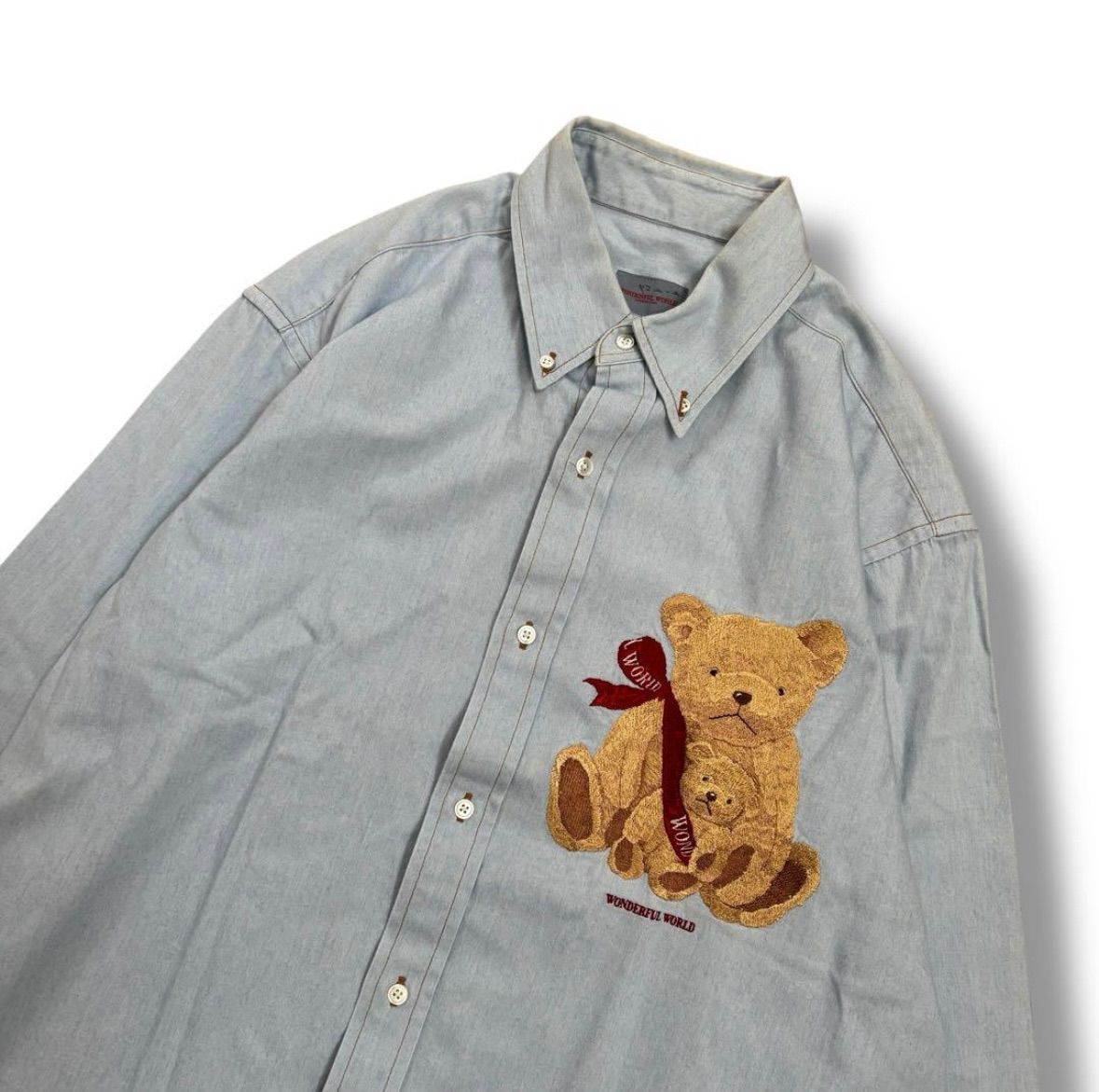 親子テディベア刺繍