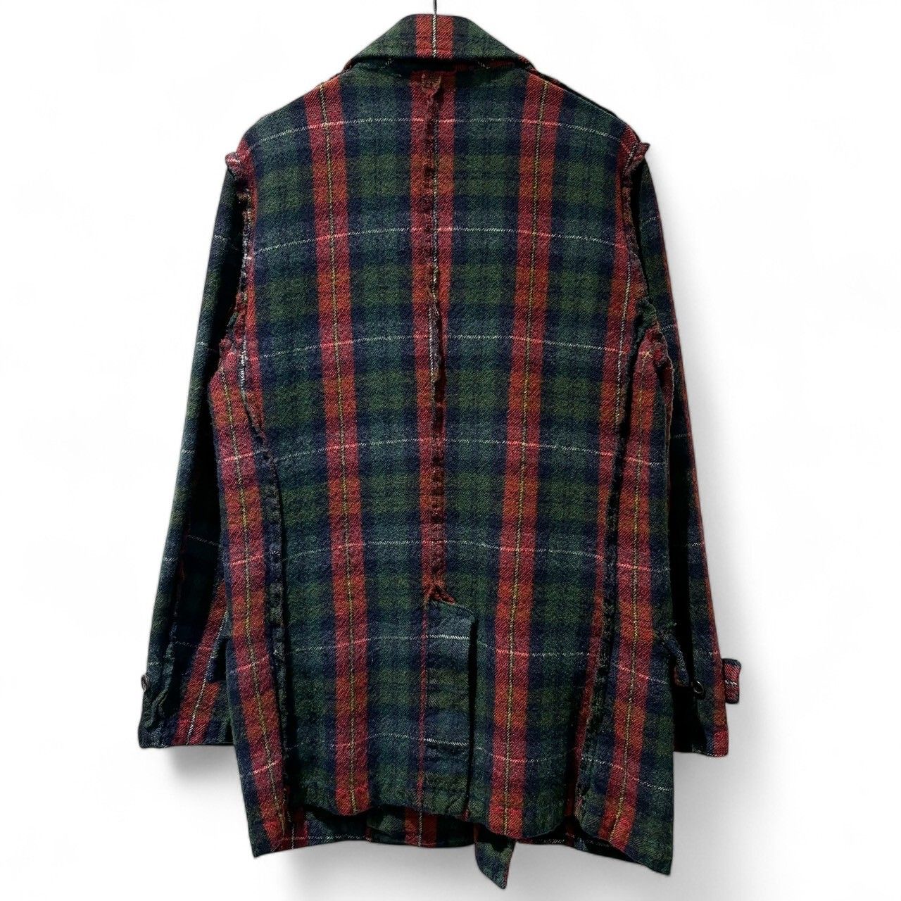 COMME des GARCONS HOMME (コムデギャルソンオム) HT-C011 AD2007 縮絨チェックジャケット メンズ レッド S -  メルカリ