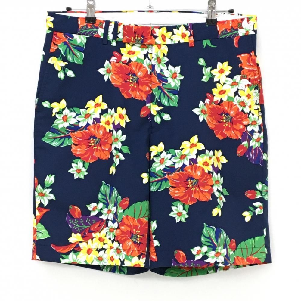 美品】RLXラルフローレン ハーフパンツ ネイビー×マルチカラー 花柄