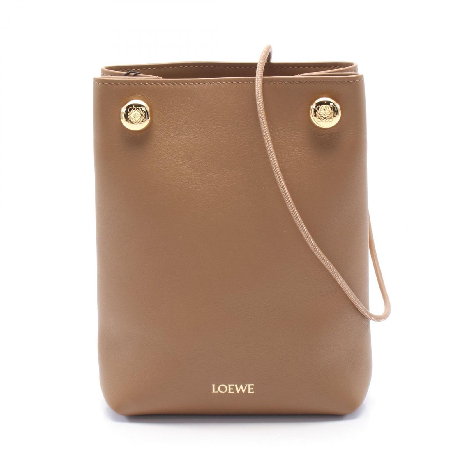 ロエベ LOEWE ショルダーバッグ PEBBLE ペブル ポーチ CANBSPPX013980 オーク レザー ショルダーバッグ レディース