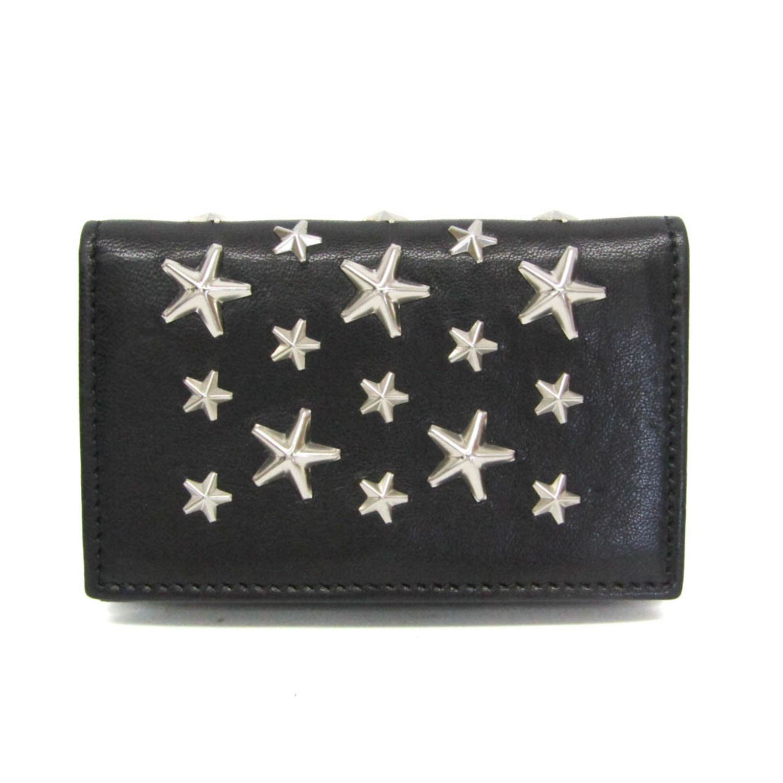 ジミーチュウ Jimmy Choo NELLO|ネロ レザー スタッズ 名刺入れ ブラック