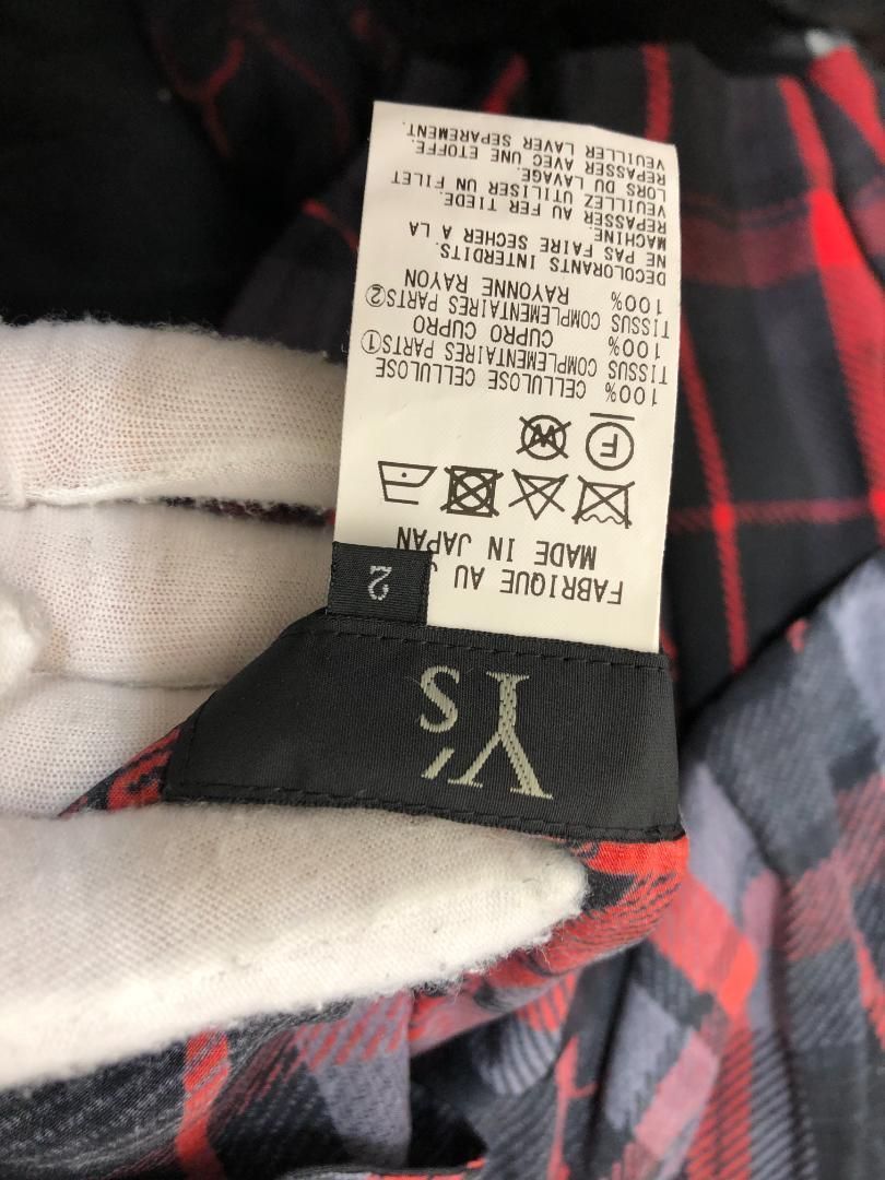 074051 Y s アシンメトリー チェック ノースリーブ カットソー ワンピース 2 ワイズ yohji yamamoto ヨウジヤマモト メンズ レディース YG-B12-808 NICORILABO_COM